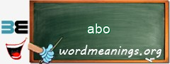 WordMeaning blackboard for abo